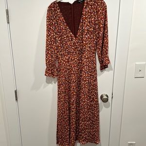 Madewell floral printed midi dress